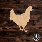 chicken hen animal wood mdf cutout craft