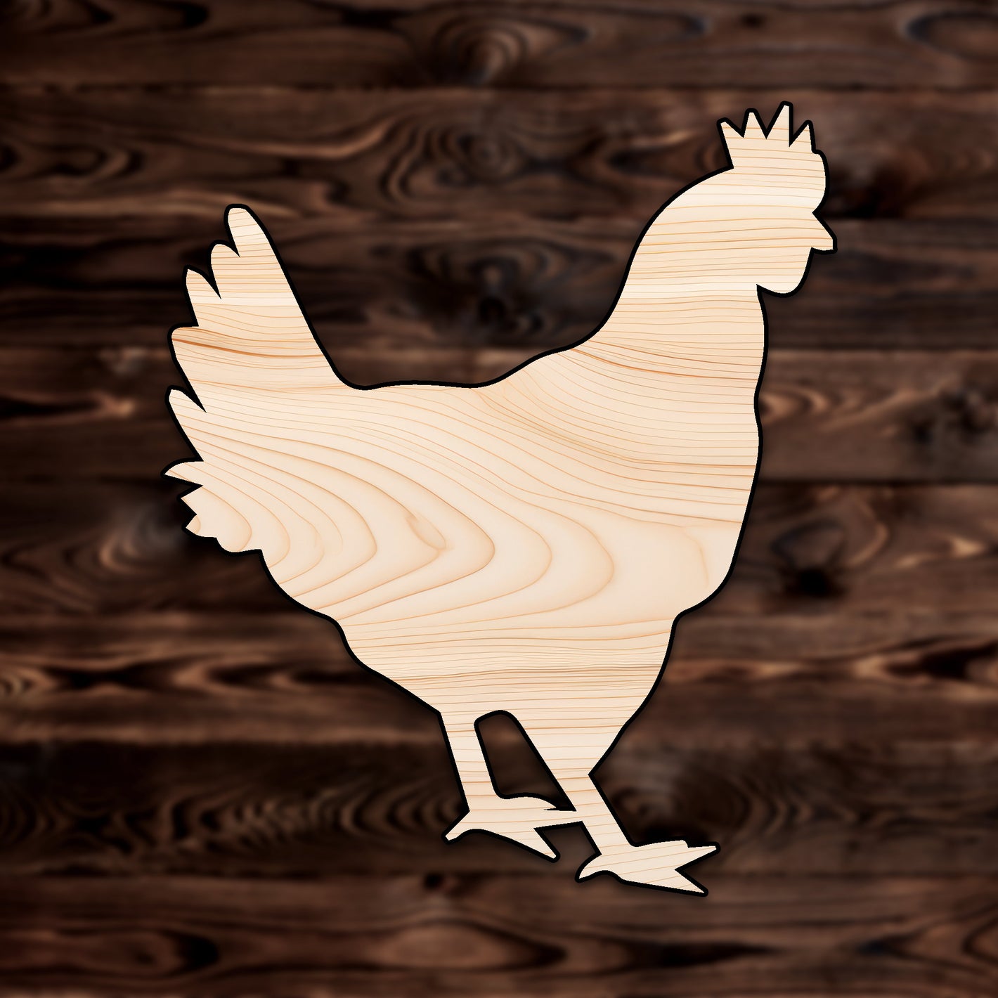 Chicken Hen Animal Plywood Craft Shape