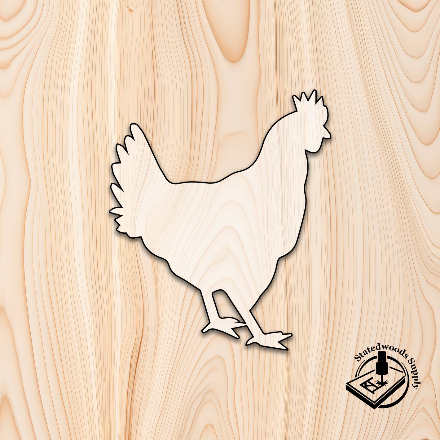 chicken hen animal acrylic craft cutout