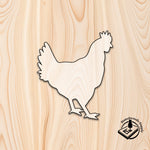 chicken hen animal acrylic craft cutout