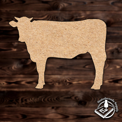 cow farm animal wood mdf cutout craft