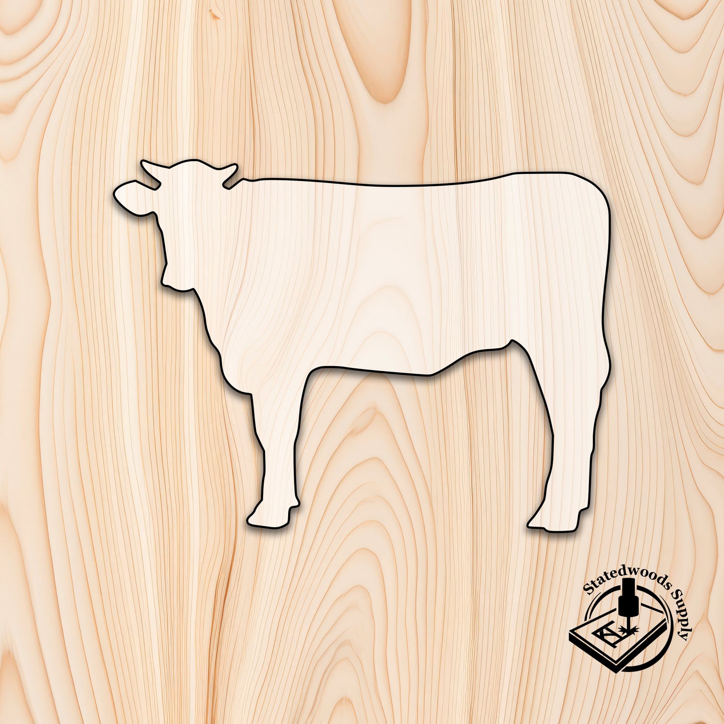 cow animal acrylic craft cutout