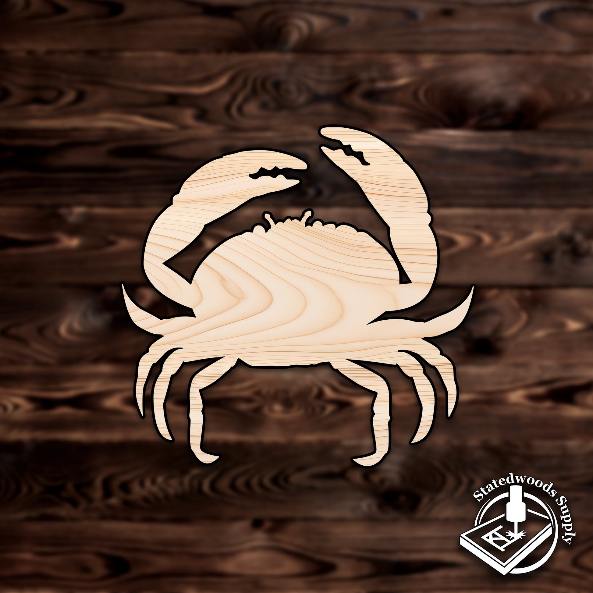 crab beech animal plywood craft cutout