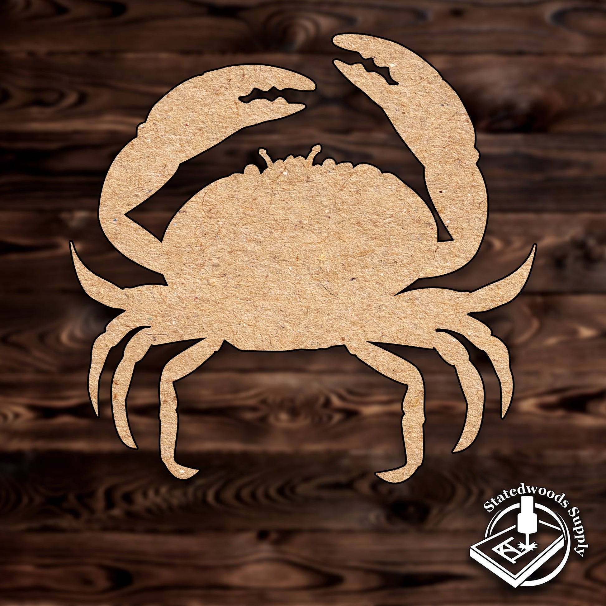 crab beach animal wood mdf cutout craft