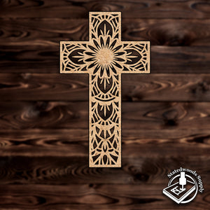 decorative cross MDF wood craft cutout