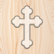 Budded Cross Plaque Acrylic Router Template