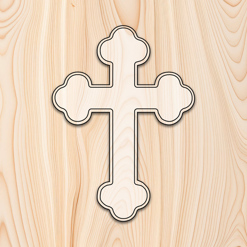 Budded Cross Plaque Acrylic Router Template