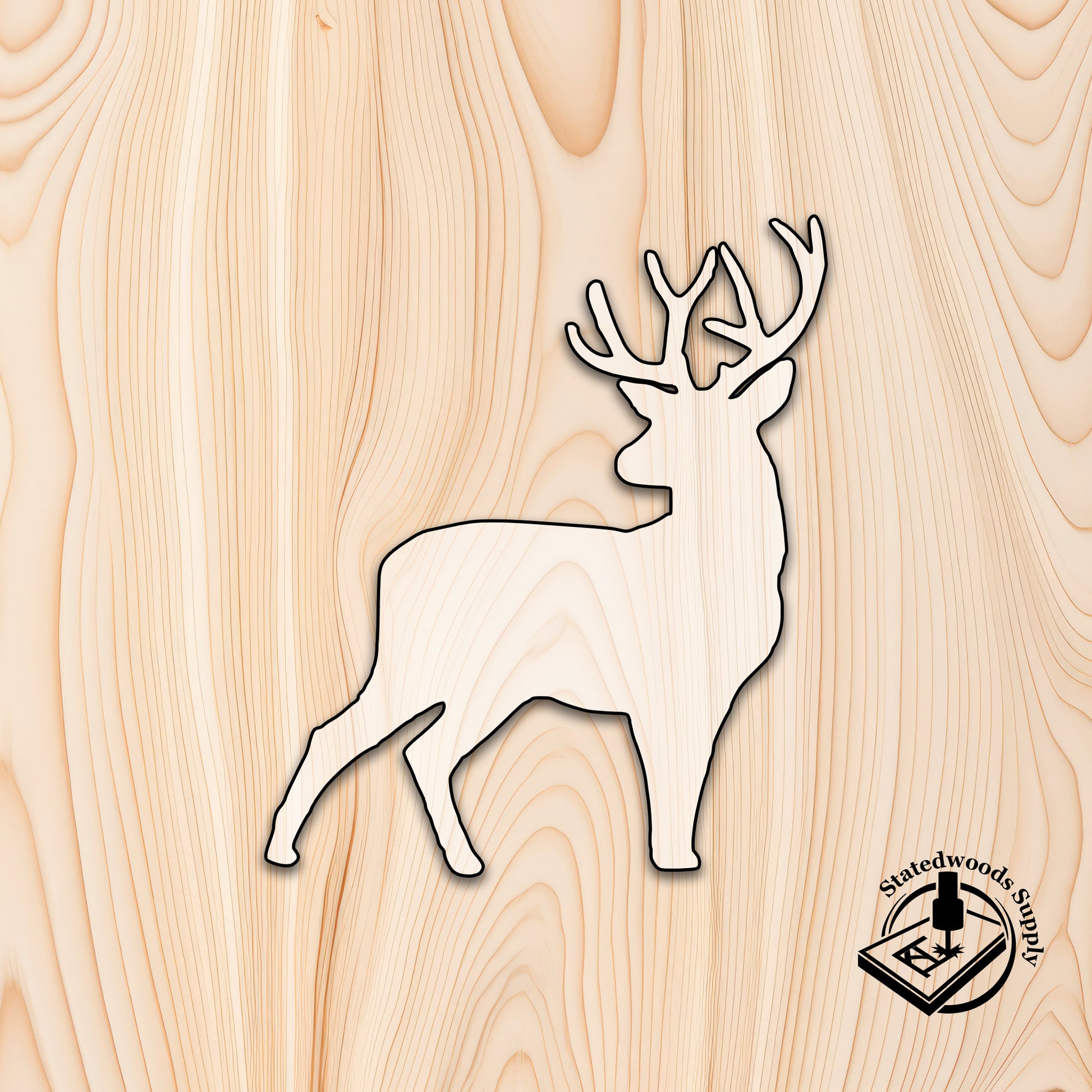 white tail deer antlers animal acrylic craft cutout