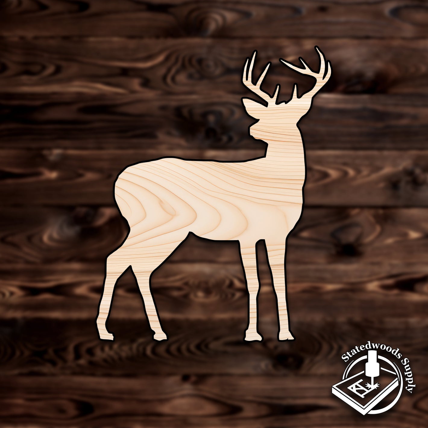 animal buck deer plywood craft cutout