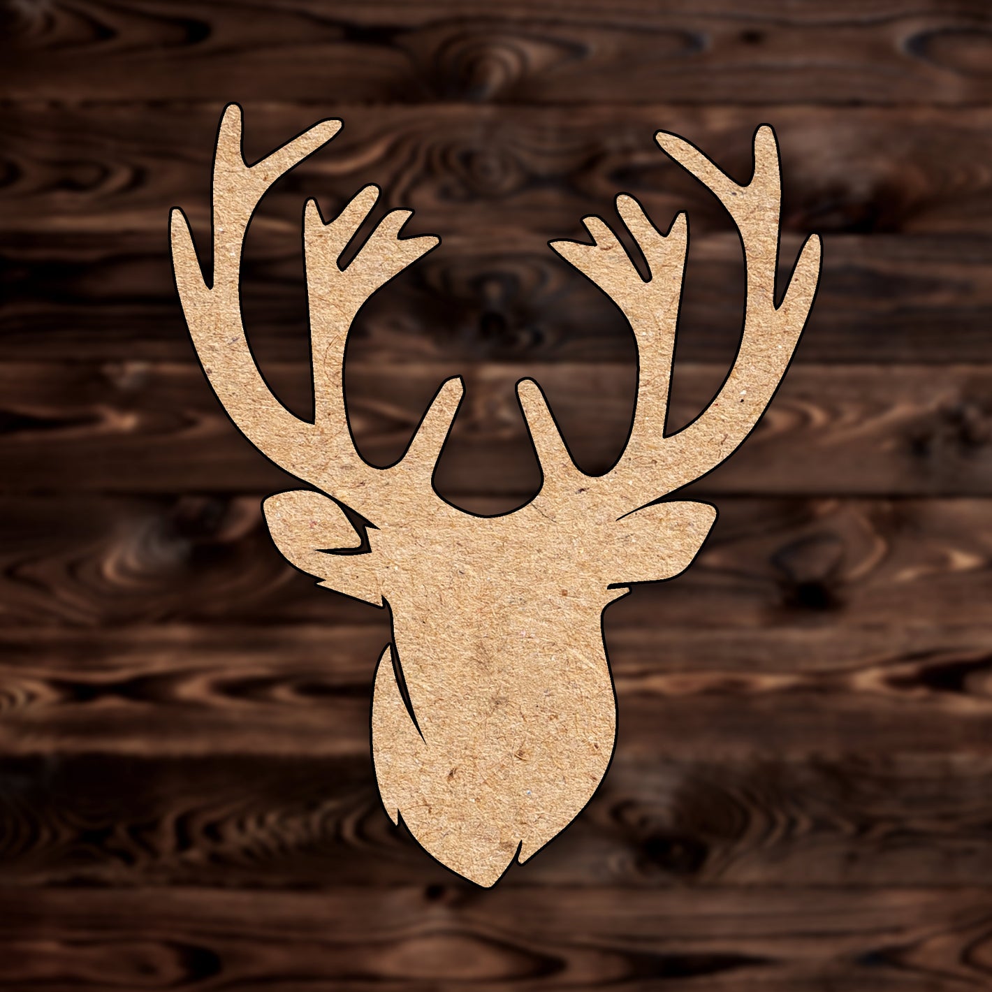 Deer Head Animal Craft MDF Cutout