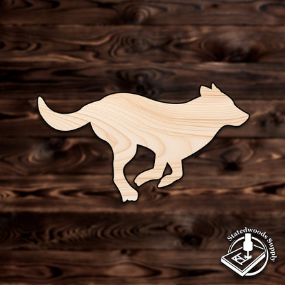 german shepard running dog pet animal plywood craft cutout