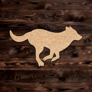 German Shepard Running Animal Craft MDF Cutout