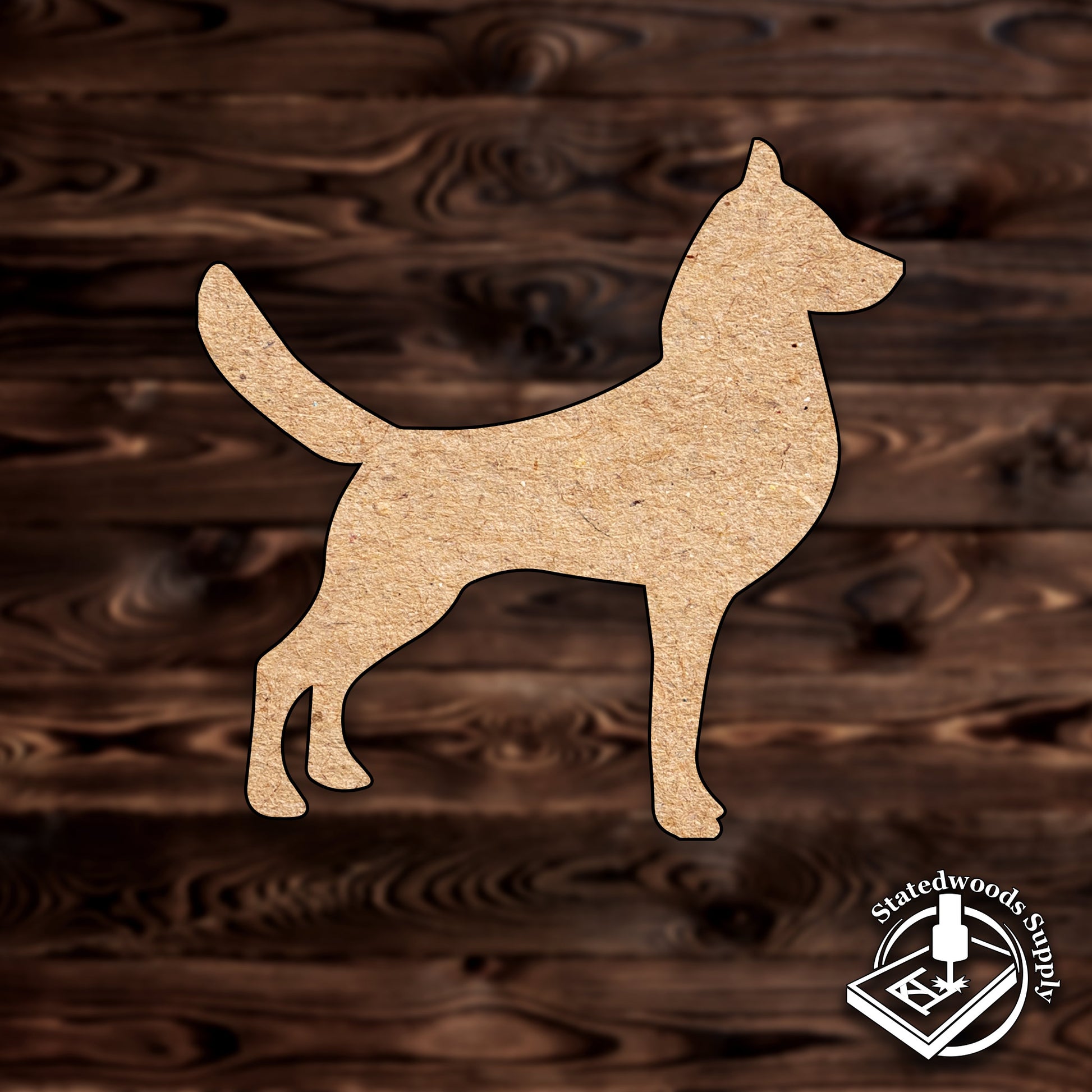 german shepard pet dog animal mdf  craft cutout