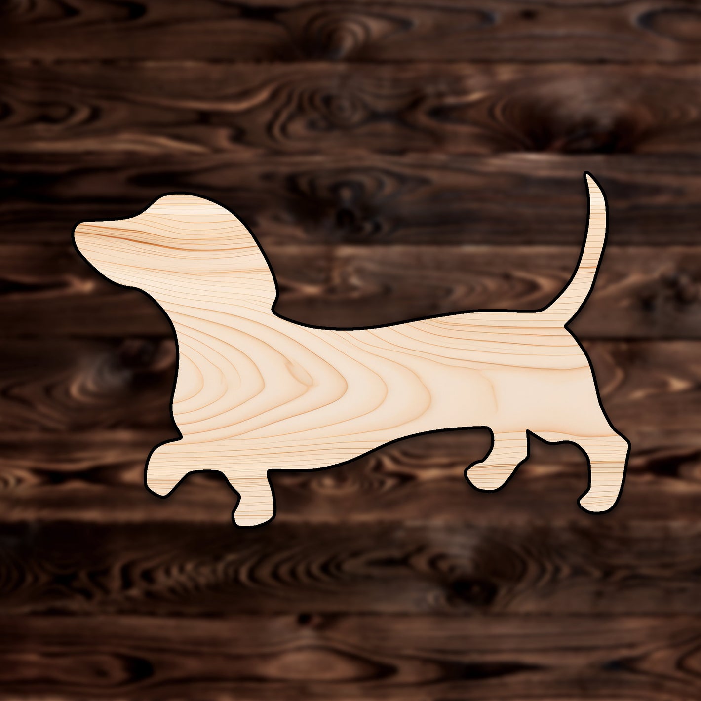 Dachshund Animal Plywood Craft Shape