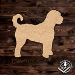 golden doodle pet dog poodle animal mdf craft cutout