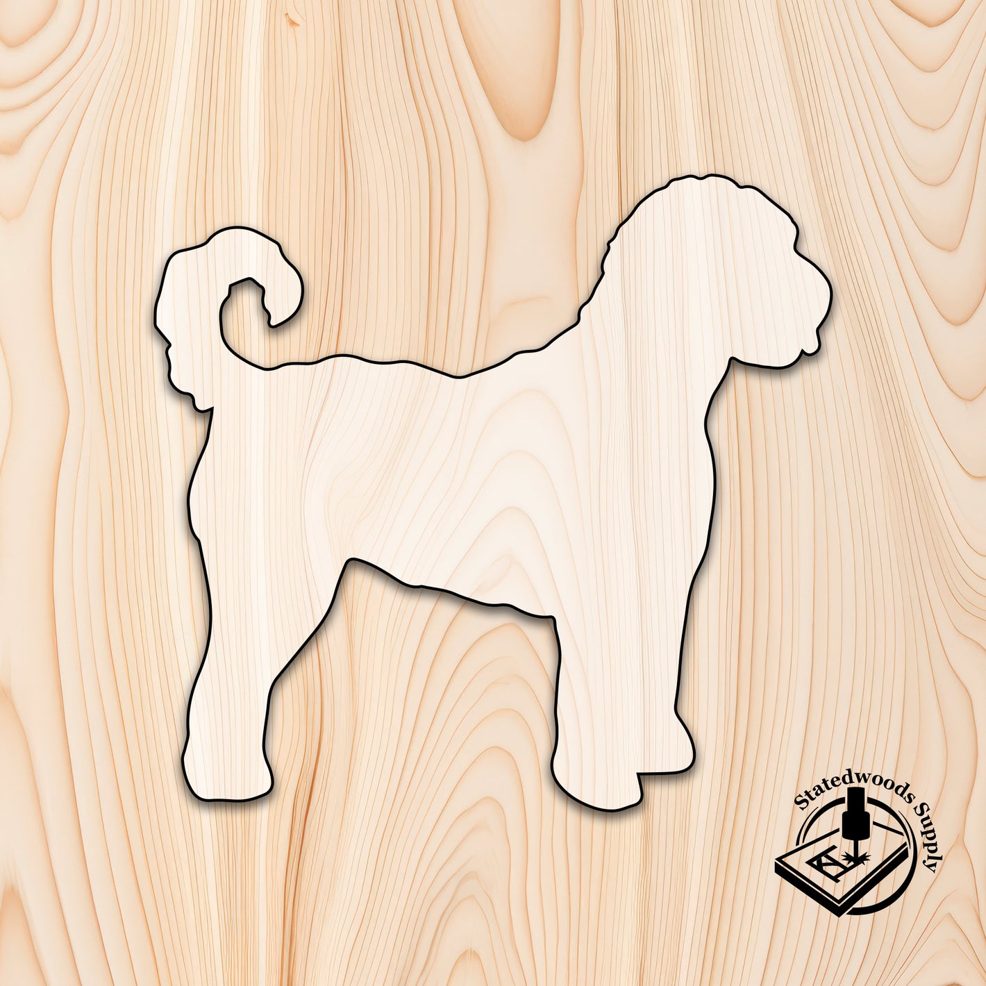 goolden doodle animal acrylic craft cutout