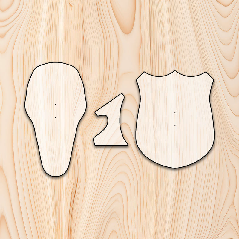 Euro Mount Deer Skull Plaque Acrylic Router Template