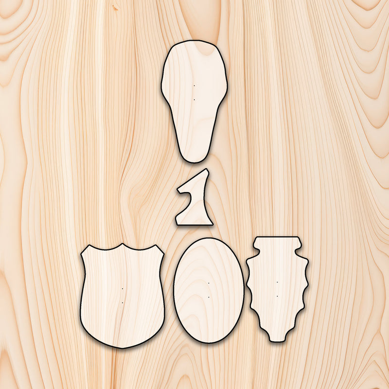 Euro Mount Deer Skull Plaque Acrylic Router Template