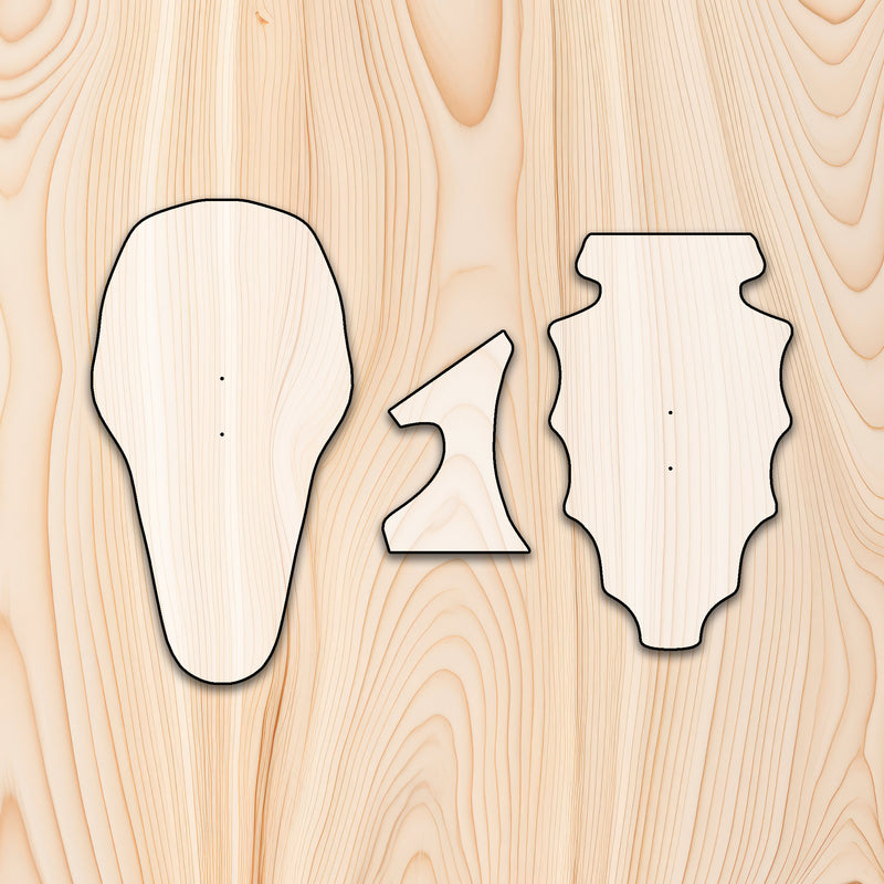 Euro Mount Deer Skull Plaque Acrylic Router Template