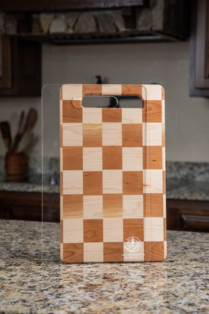 example of Clipboard Style Cutting Board or Charcuterie Board Router Template  for woodworking, perfect for shaping custom sized cutting boards, charcuterie boards, and custom projects.
