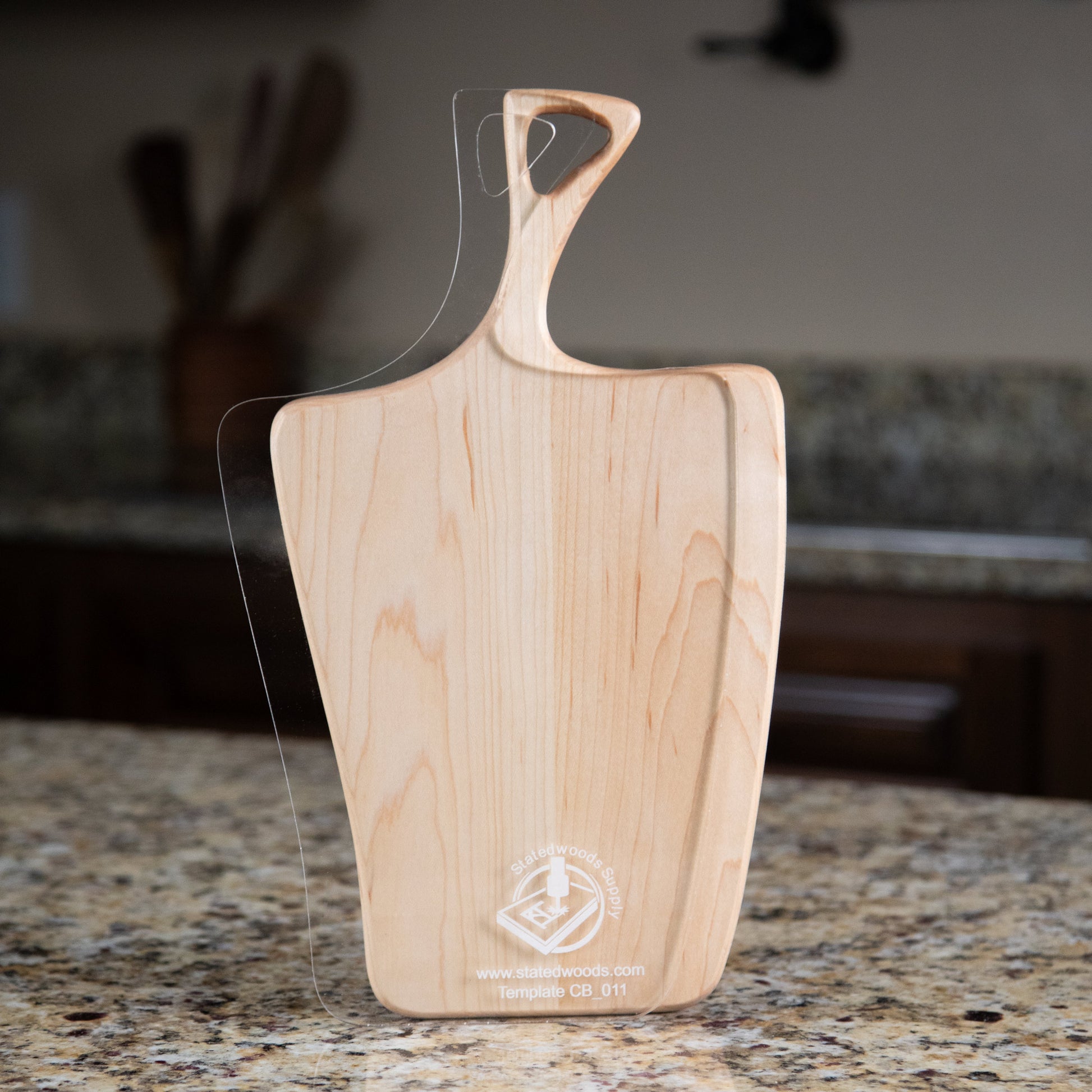 Organic Shape Cutting Board or Charcuterie Board Router Template for woodworking, perfect for shaping custom sized cutting boards, charcuterie boards, and custom projects.
