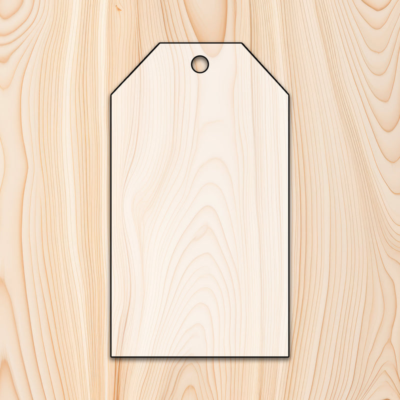 Gift Tag Shape Acrylic Craft Cutout
