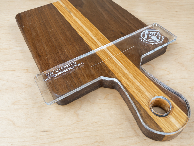 Organic Shape Cutting Board or Charcuterie Board Handle Acrylic Router Template