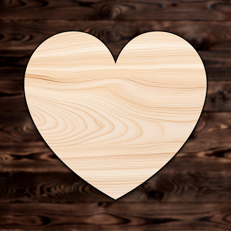 Heart Shape Plywood Craft Shape