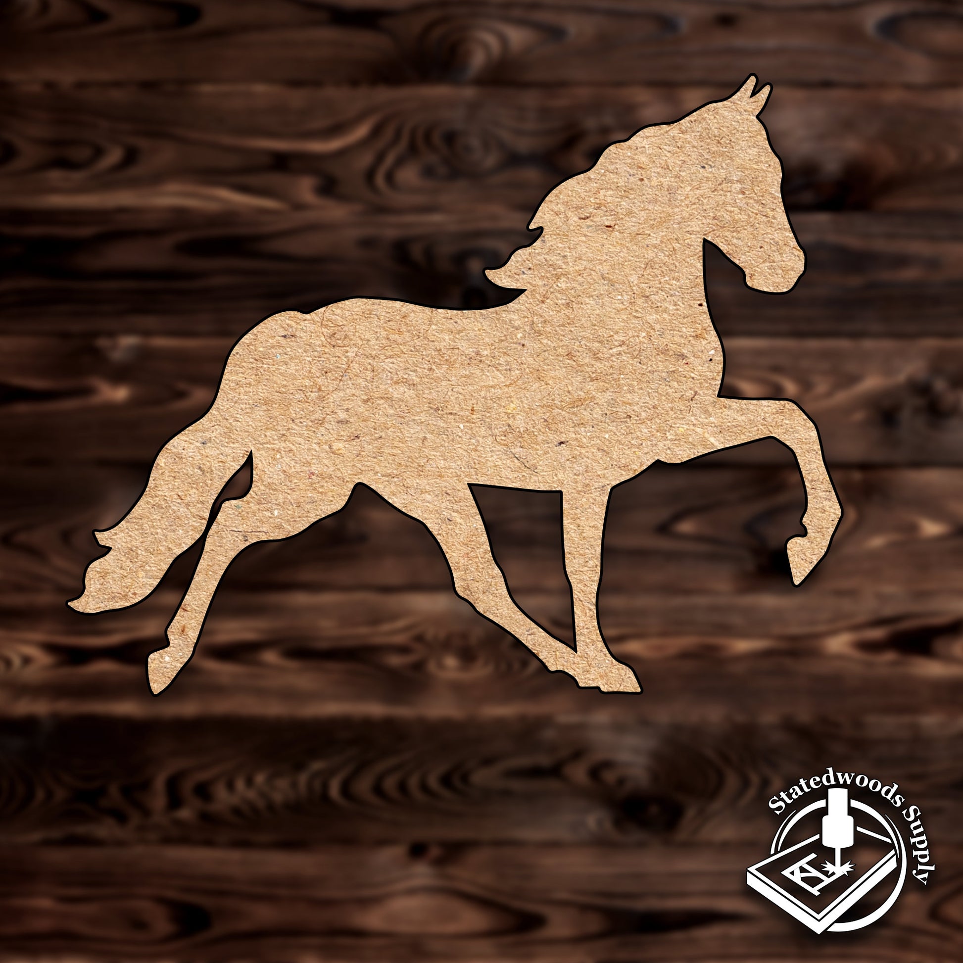 horse stallion animal mdf craft cutout