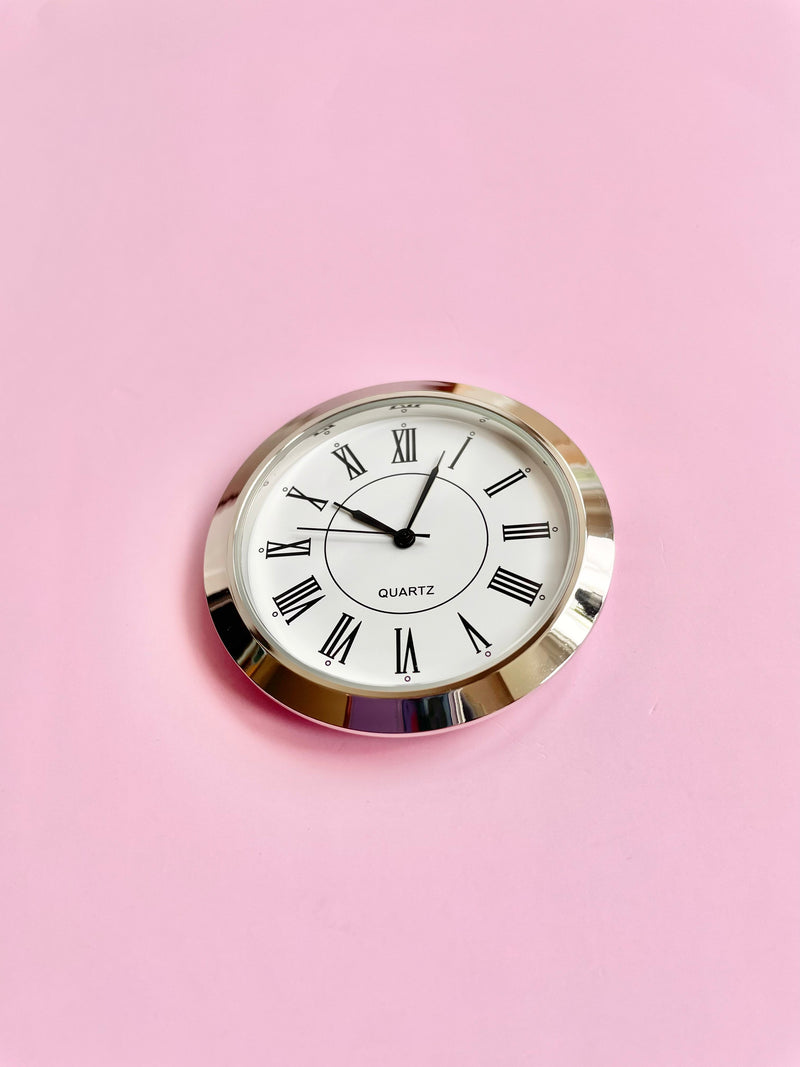 Clock mold Clock face - silver