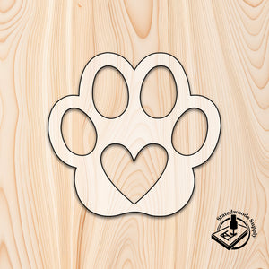 paw print animal acrylic craft cutout