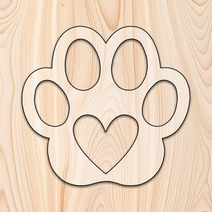 Paw Print Animal Acrylic Craft Cutout