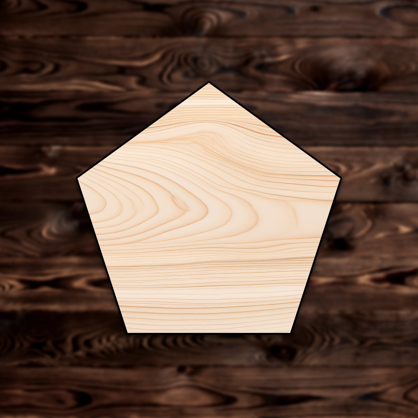 Pentagon Shape Plywood Craft Shape