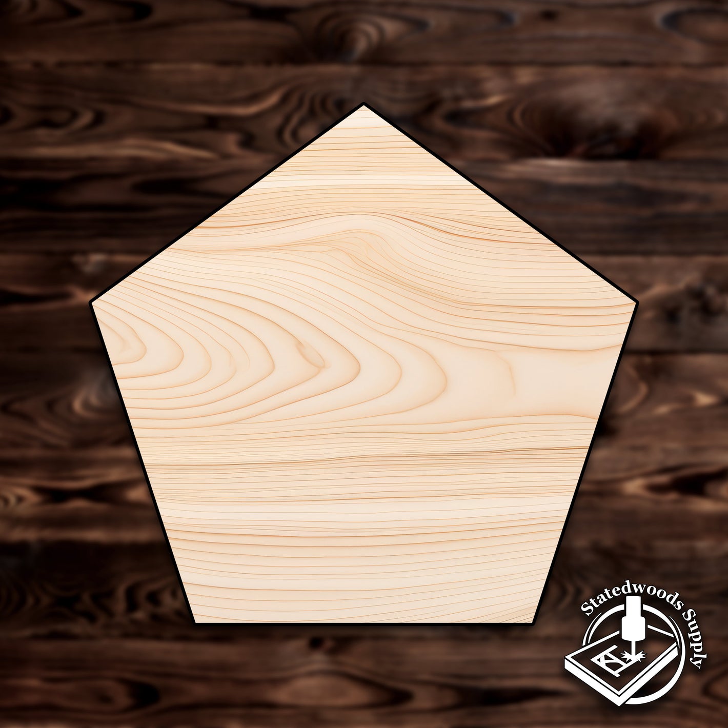 Pentagon Craft Shape Wood