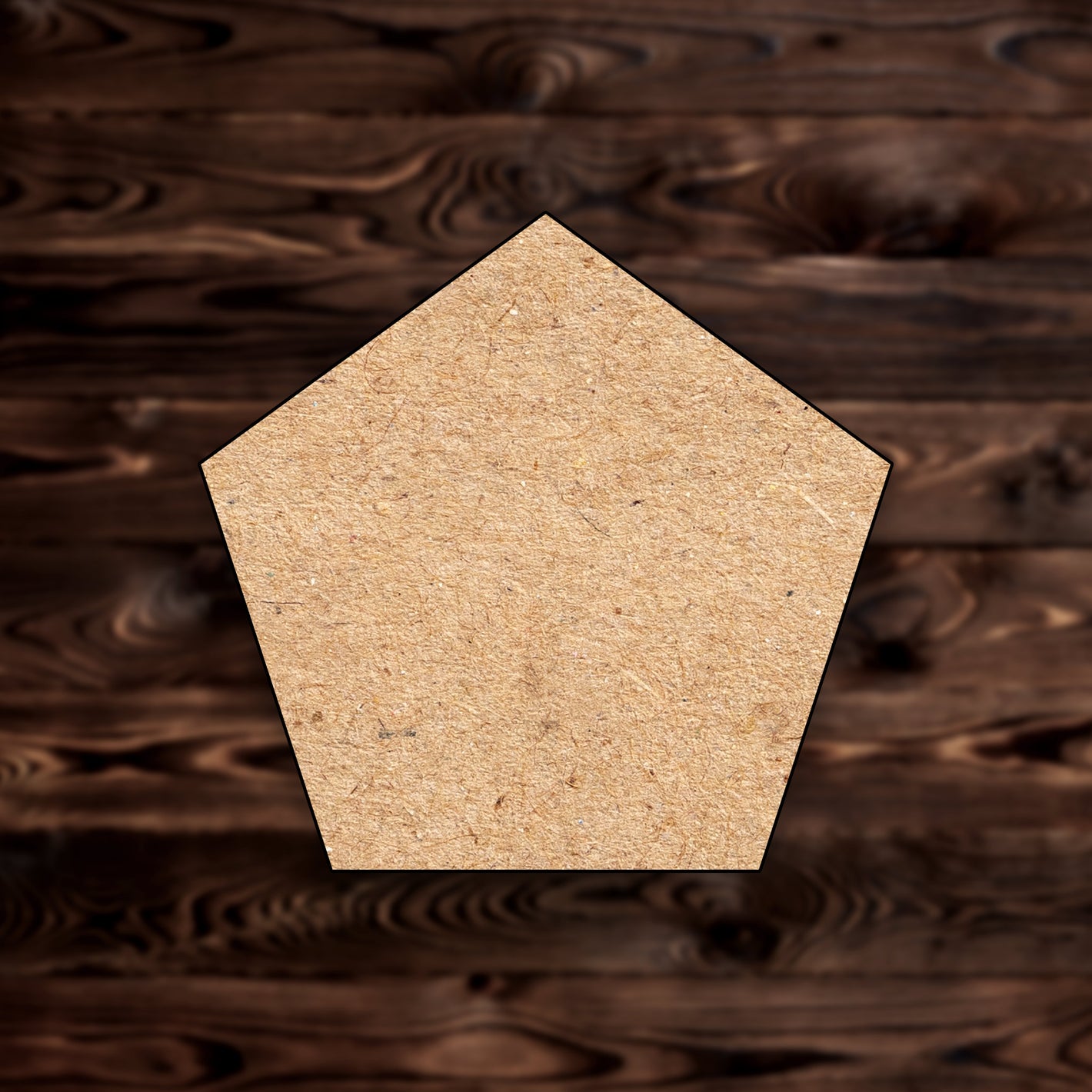 Pentagon Shape MDF Craft Cutout