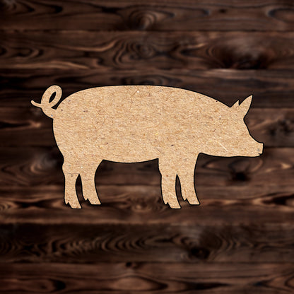 Curly Tail Pig Animal Craft MDF Cutout