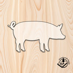 pig animal acrylic craft cutout