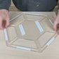 Hexagon 6 Recessed Pocket Tray Router Template