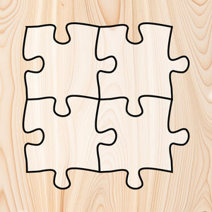 Interlocking Puzzle Piece Router Template( 4 pieces)