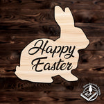 happy easter rabbit seasonal easter plywood craft cutout