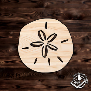 sand dollar beach plywood craft cutout