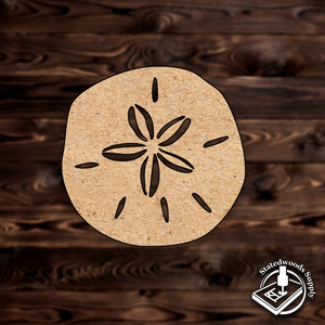 Sand dollar beach MDF wood craft cutout