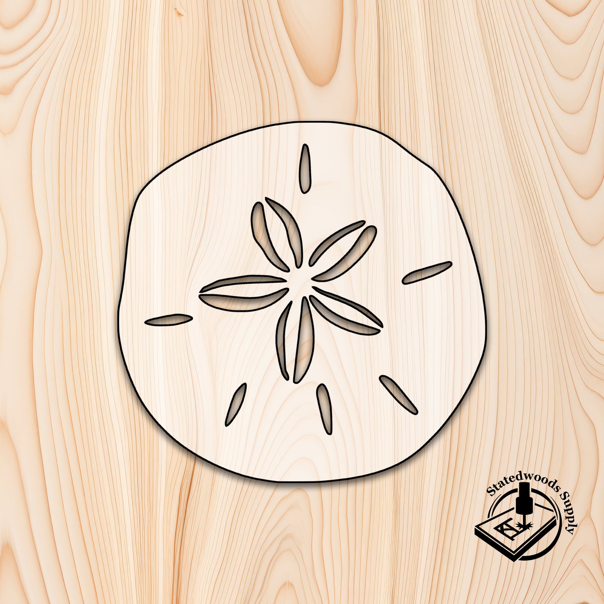 sand dollar beach acrylic craft cutout