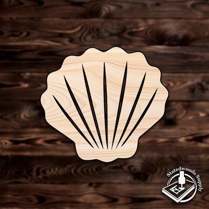 seashell beach plywood craft cutout