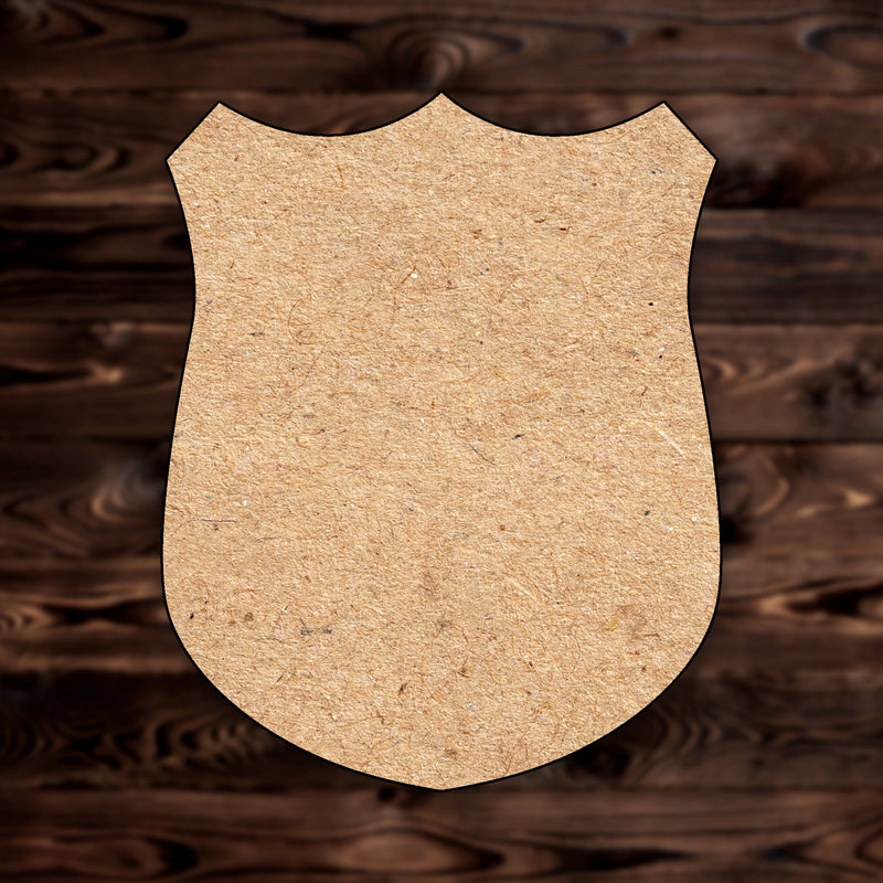 Classic Scalloped Shield MDF Craft Cutout