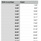 size chart for Florida Cutting Board or Charcuterie Board Acrylic Router Template