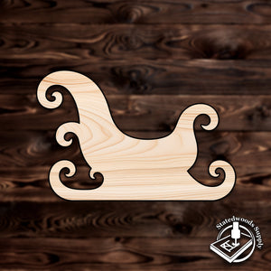 santa santa's sleigh winter christmas plywood craft cutout