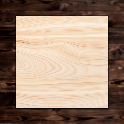 Square Blank Plywood Craft Cutout - 1/8" or 1/4" plywood