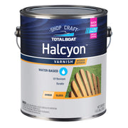 Halcyon Water-Based Marine Varnish Clear Amber Gloss Gallon