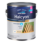 Halcyon Water-Based Marine Varnish Clear Semi Gloss Gallon